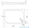 Deante Cubic brodzik prostokątny 80x120 cm biały KTK 044B